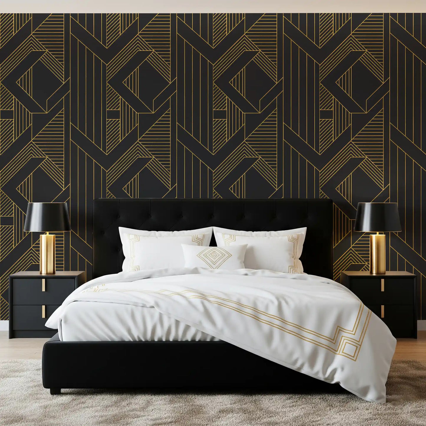 Golden Era Art Deco geometrische Tapete