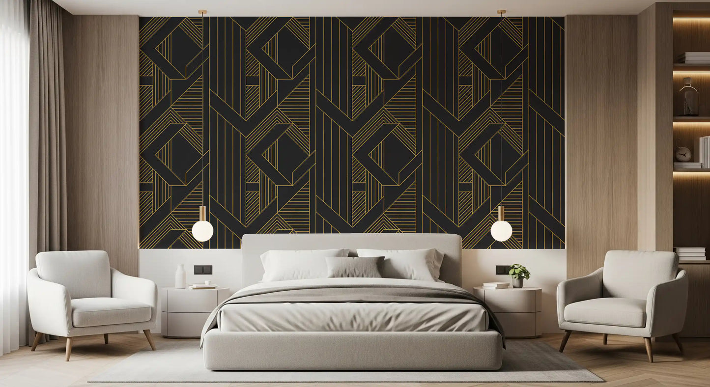 Golden Era Art Deco geometrische Tapete