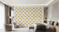 Minimal Art Deco sunburst Luxury Crane Sunburst Wallpaper