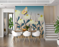 Sunny Day Daisy Garden Vægmural Vægmural