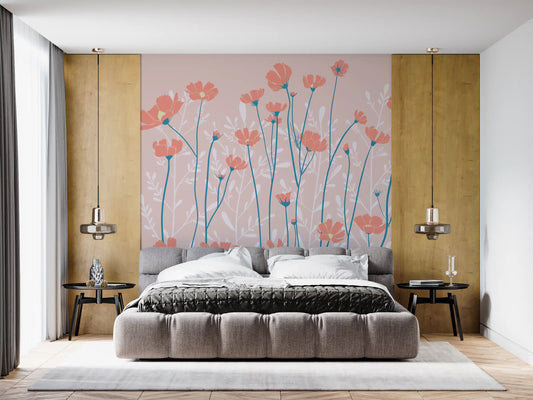 Tapet botanic Whispering Wildflowers, murală de perete