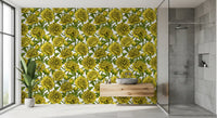Papier peint Fleur de Pivoine Dorée