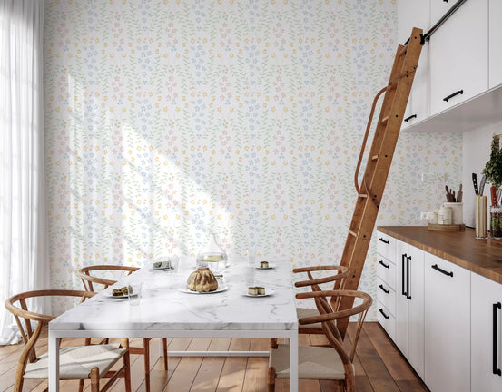 Tapet cu viță de vie florală scandinavă dulce⁠