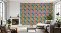 Retro Terrazzo Pop -abstrakti tapetti