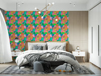 Retro Terrazzo Pop -abstrakti tapetti