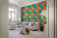 Retro Terrazzo Pop -abstrakti tapetti