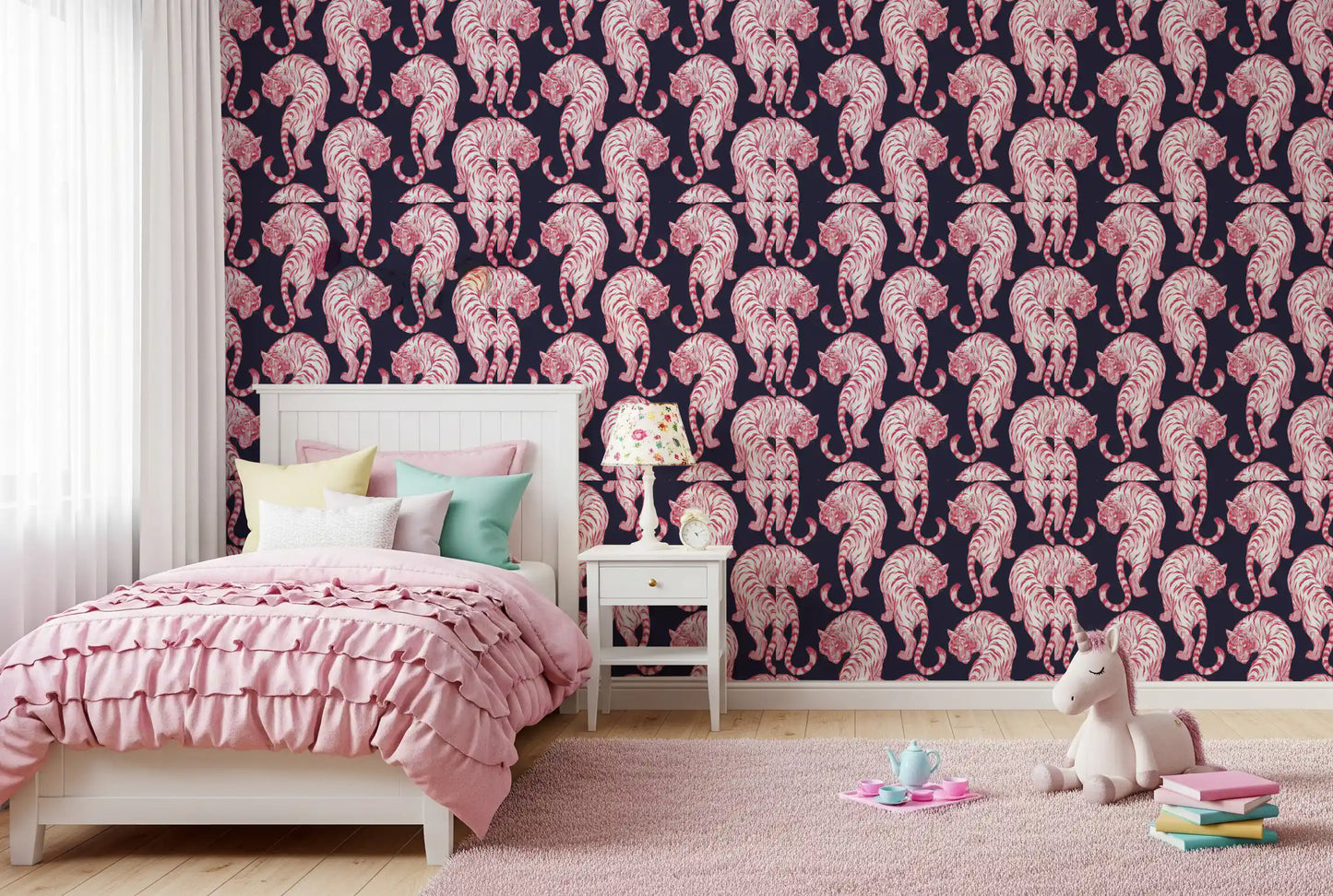 Midnight Rose Prowling Tiger Tapete