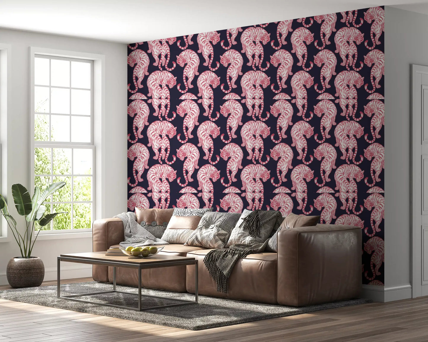 Midnight Rose Prowling Tiger Tapete