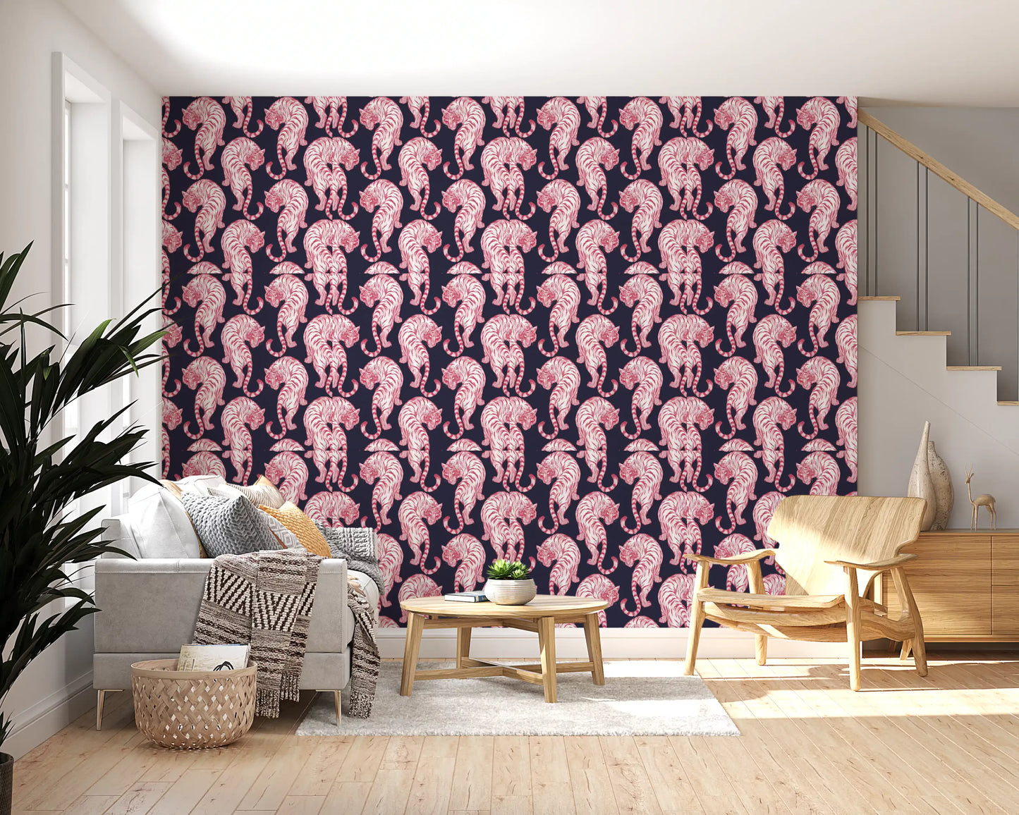 Midnight Rose Prowling Tiger Tapete