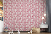 Carta da parati con motivo tigre rosa chic