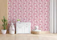 Crimson Tiger Chinoiserie Pattern Wallpaper Wallpaper⁠