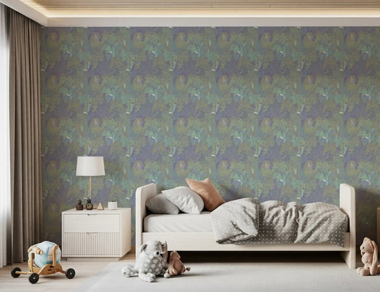 Sage og Lilac Botanisk Jungel Tapet Tapestry Tapet