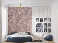 Delikatna tapeta Chinoiserie z kwiatami Blush