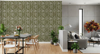 Olive Meadow Tapete mit welligem Streifen