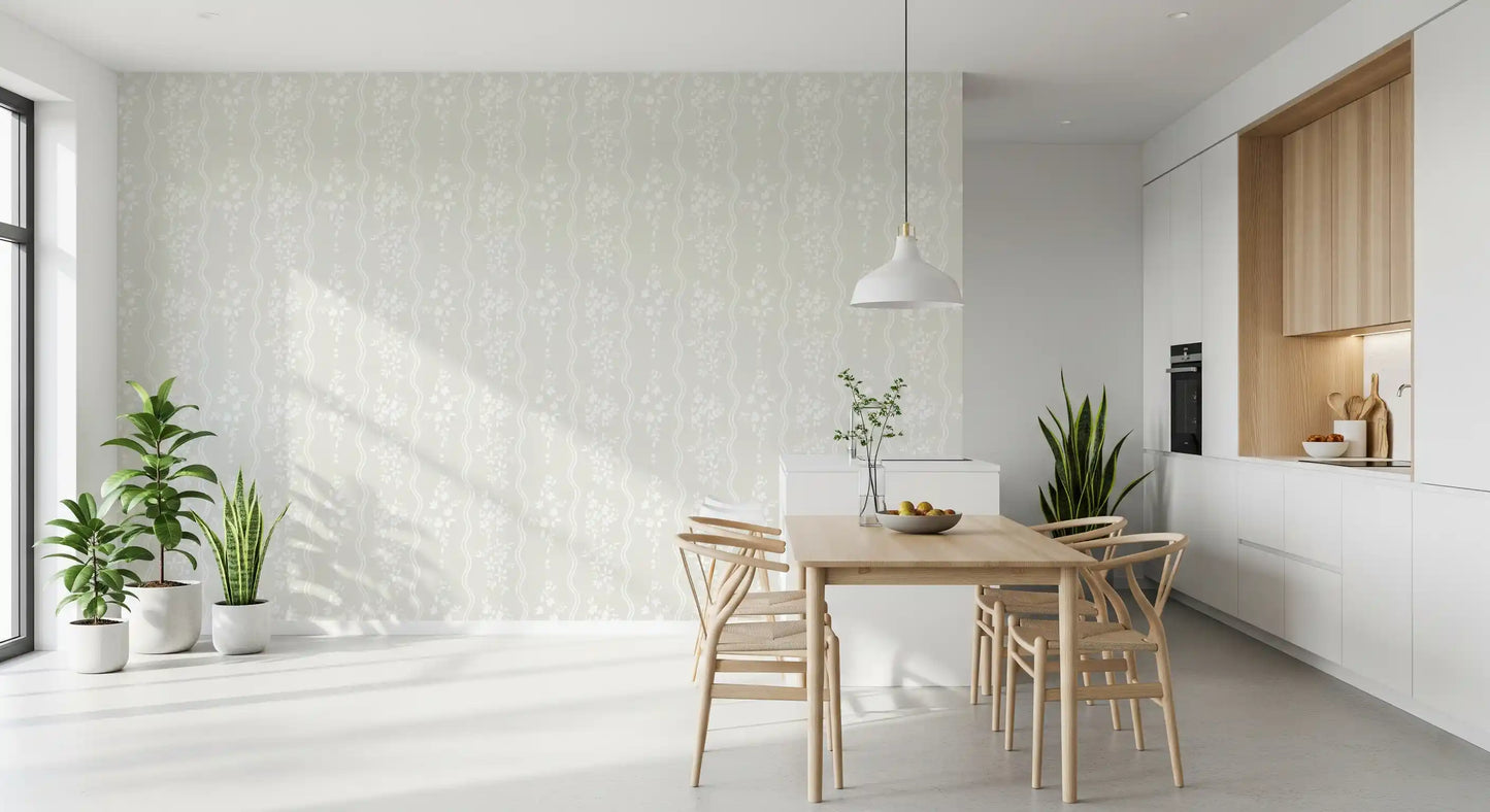 Serene Nordic Meadows Beige Wallpaper Wallpaper⁠
