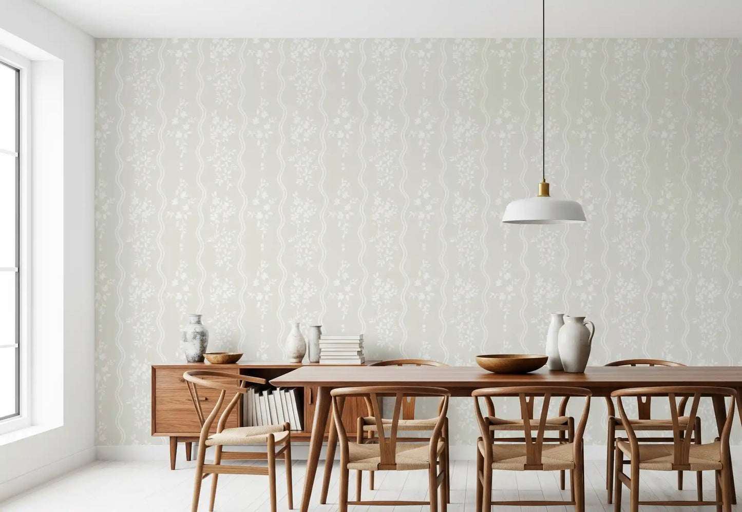 Serene Nordic Meadows Beige Wallpaper Wallpaper⁠