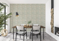 Tapete Sweet Sage und Blush Cottage Stripe