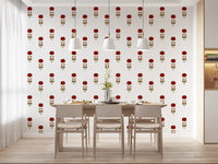 Papier peint Rouge Mughal Blossom