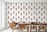 Papier peint Rouge Mughal Blossom