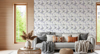 Nordic Blossom Sanftes Periwinkle Tapete
