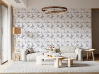 Nordic Blossom Sanftes Periwinkle Tapete