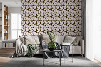 Earthy Olive and Blush Bold Floral Wallpaper Wallpaper⁠