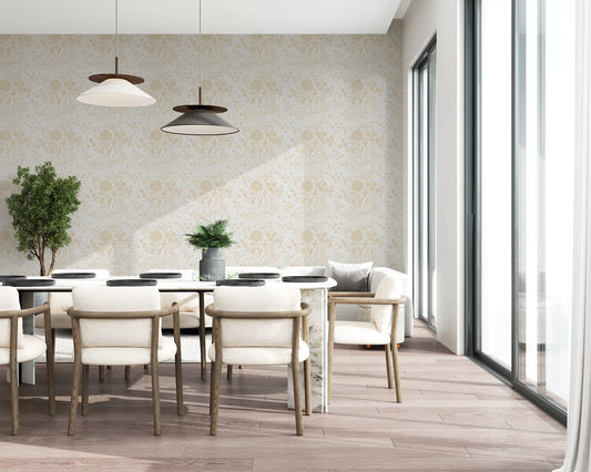 Whispering Meadows Vintage Botanical Wallpaper Wallpaper⁠