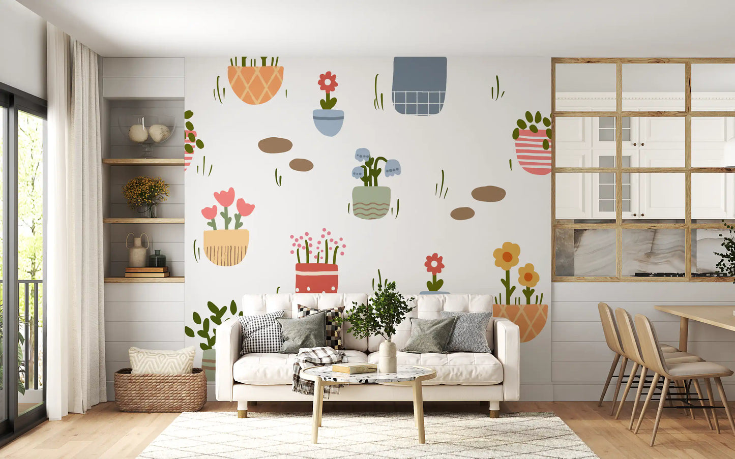 Potted Flower Garden  Wall Mural