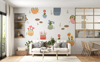 Potted Flower Garden  Wall Mural
