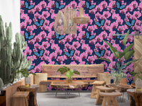 Papier peint Jardin botanique d'orchidées avec papillons 3