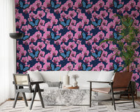 Papier peint Jardin botanique d'orchidées avec papillons 3