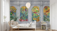Fresque murale Colonnade tropicale vintage