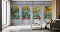 Fresque murale Colonnade tropicale vintage