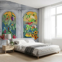 Fresque murale Colonnade tropicale vintage