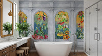 Fresque murale Colonnade tropicale vintage