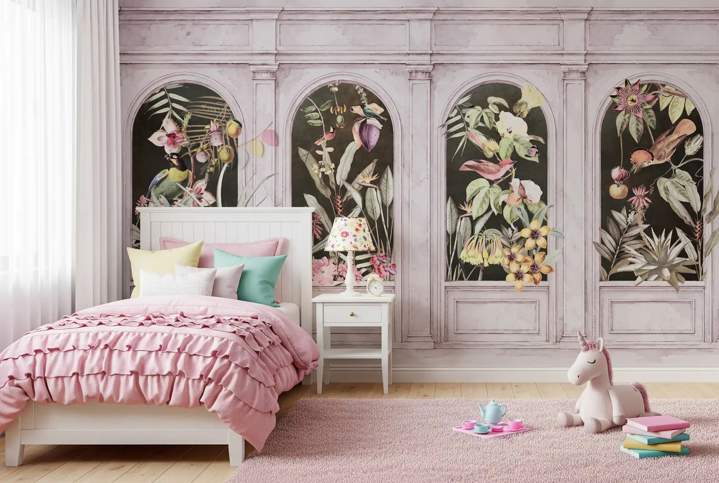 Vintage Architektonische Botanische Bogen Wandbild