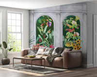 Orangerie Buer Tropisk Botanisk Vægmaleri Vægmaleri