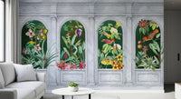 Orangerie Buer Tropisk Botanisk Vægmaleri Vægmaleri