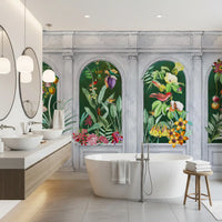 Orangerie Buer Tropisk Botanisk Vægmaleri Vægmaleri