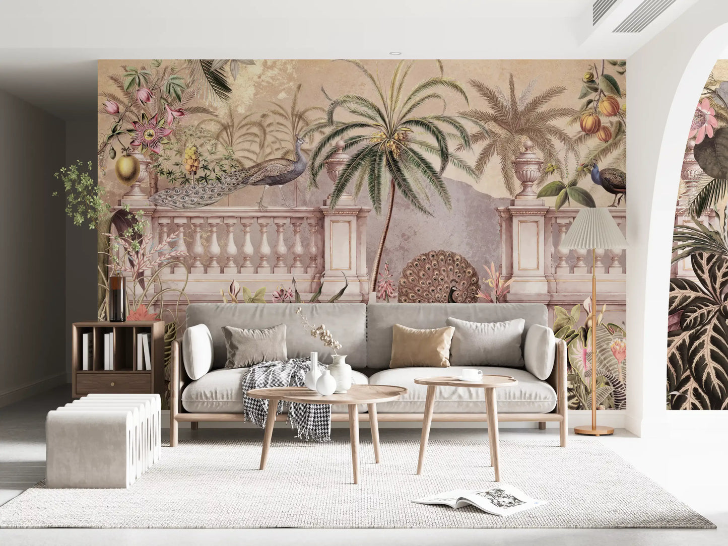 Royal Peacock Garden Mural Wallpaper Wall Mural
