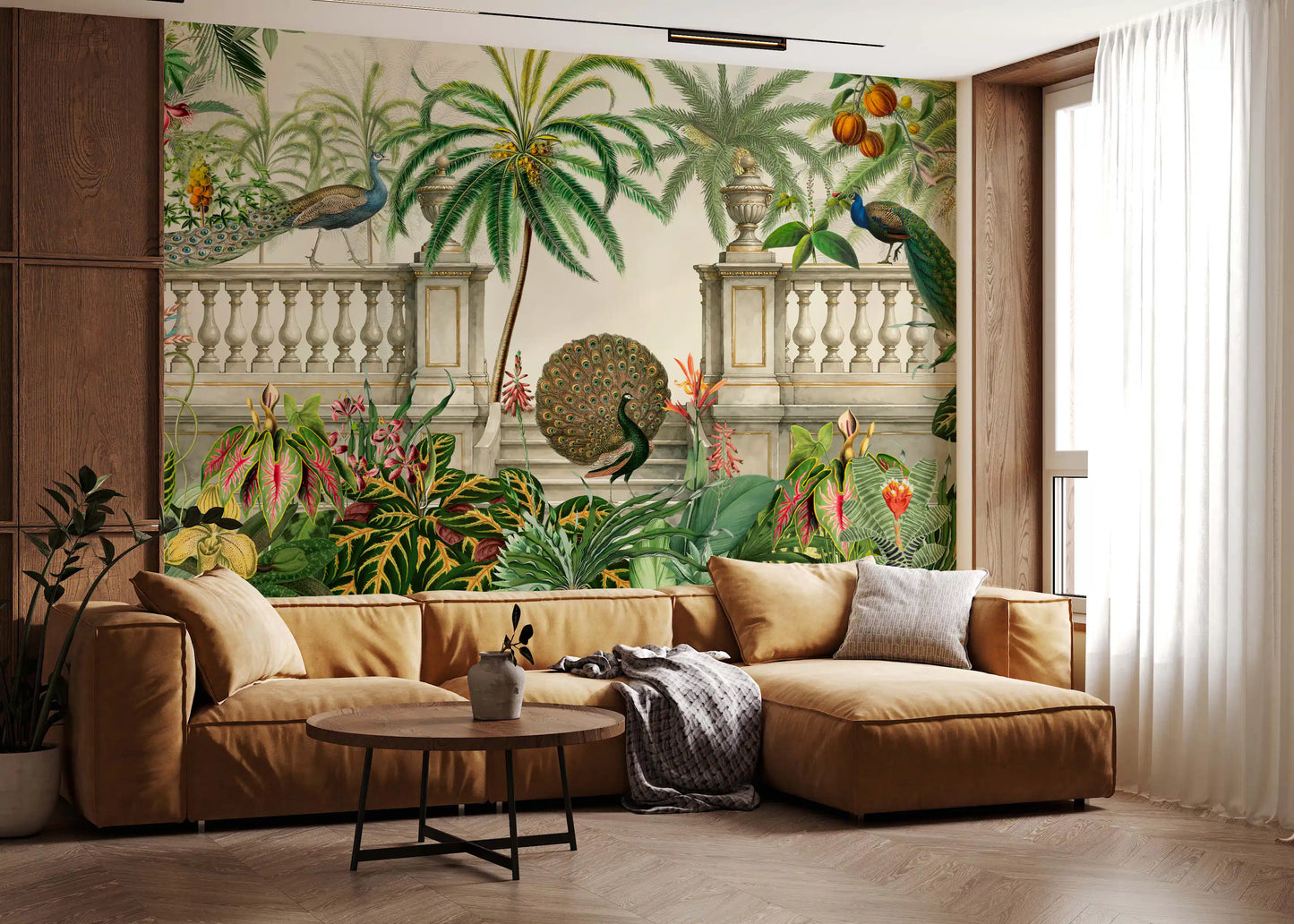 Regal Peacock Terrace Wall Mural Wall Mural
