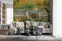 Imperial Peacock Terrace Tropical Wall Mural Wall Mural
