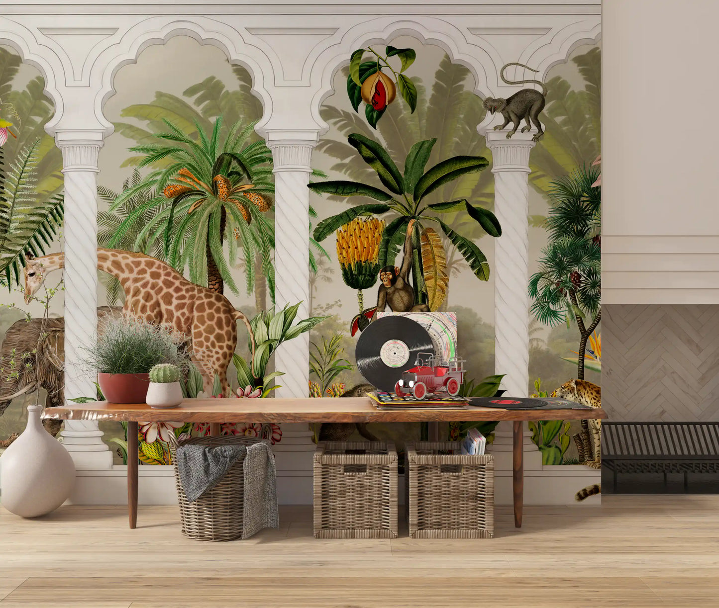 Papier peint mural Tropical Safari Arche vintage impériale