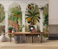 Papier peint mural Tropical Safari Arche vintage impériale