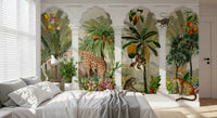 Papier peint mural Tropical Safari Arche vintage impériale