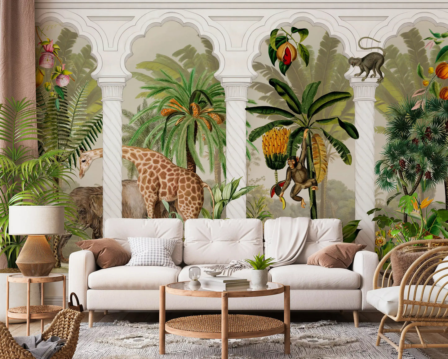 Papier peint mural Tropical Safari Arche vintage impériale