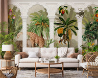 Papier peint mural Tropical Safari Arche vintage impériale