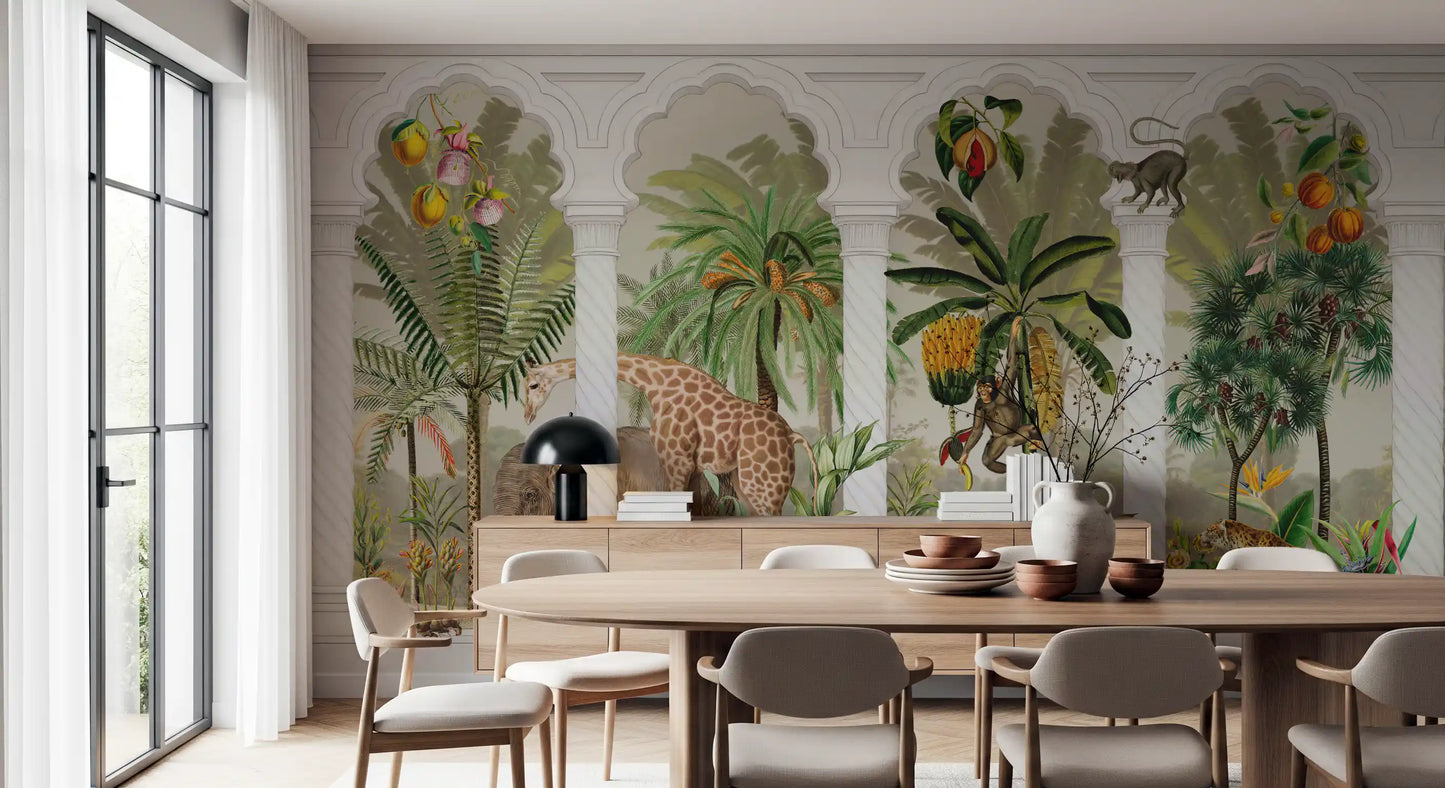 Papier peint mural Tropical Safari Arche vintage impériale