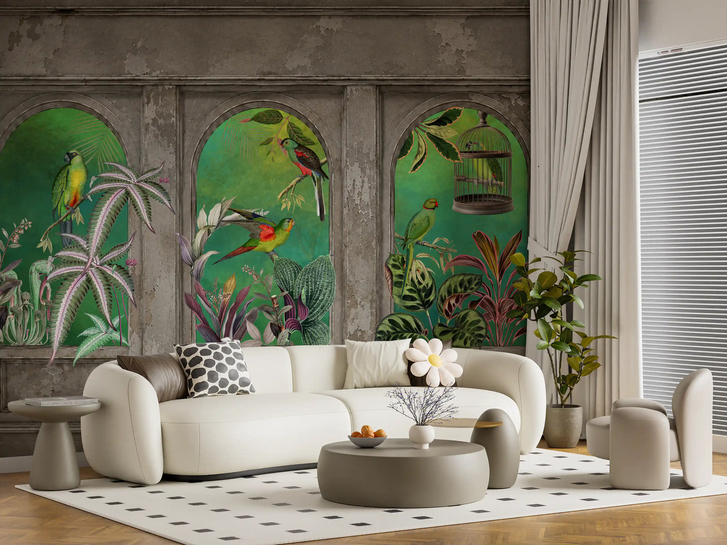 Tapeta ścienna Vintage Tropical Arches