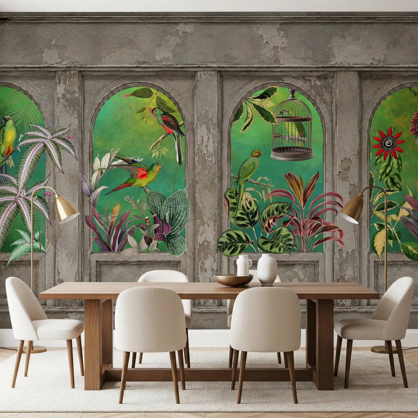 Tapeta ścienna Vintage Tropical Arches